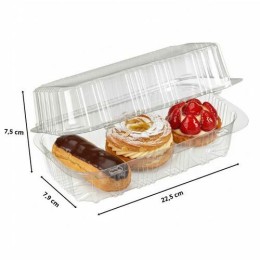Boîte plastique transparente avec couvercle Patipack 22,5 x 7,9 x 7,5 cm - par 200