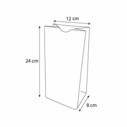 Sac papier kraft brun fond SOS 12 + 8 x 24 cm - par 1000