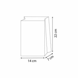 Sachet croissants papier kraft blanc 14 + 7 x 22 cm (n°103) - par 1000