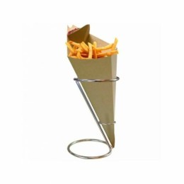 Cornet à frites kraft avec languette pour sauce 100 ml - par 200