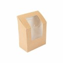 Boîte à wrap et tortilla avec fenêtre kraft brun - par 100