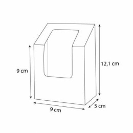 Boîte à wrap et tortilla avec fenêtre kraft brun - par 100