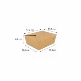 Boîte américaine kraft brun 1350 ml - par 50