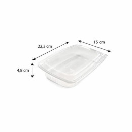 Barquette plastique transparente avec couvercle Ondipack 700 ml - par 50