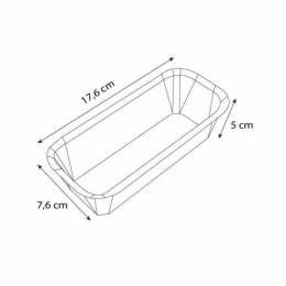 Moule de cuisson rectangulaire papier 17,6 x 7,6 x 5 cm - par 25