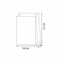 Sachet croissants papier kraft brun 14 + 7 x 21 cm (n°103) - par 1000