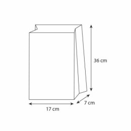 Sachet croissants papier kraft brun 17 + 7 x 36 cm (n°106) - par 1000