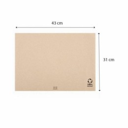 Set de table papier recyclé kraft brun 31 x 43 cm - par 500