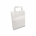 Sac papier kraft blanc à poignées plates 22 + 10 x 28 cm - par 50