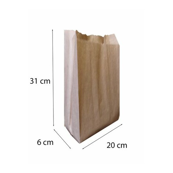 Sac papier à fruits et légumes brun neutre 2 kg - par 1000
