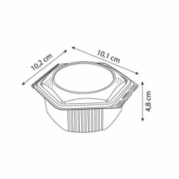 Barquette plastique Alphatop 125 ml micro-ondable avec couvercle - par 50