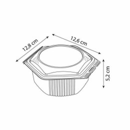 Barquette plastique Alphatop 250 ml micro-ondable avec couvercle - par 50