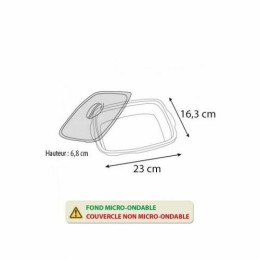 Barquette plastique noire avec couvercle anti-buée Marmipack 900 ml - par 25