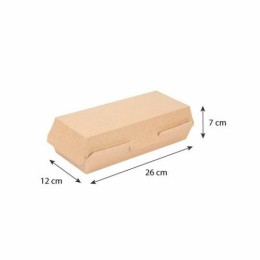 Boîte alimentaire rectangulaire kraft brun 2000 ml - par 50