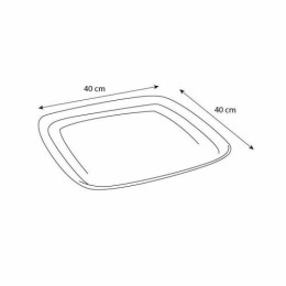 Plateau traiteur carré noir 40 x 40 cm - par 5