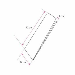 Sac à pain kraft brun 24 + 7 x 50 cm (brioche ou plusieurs pains) - par 1000