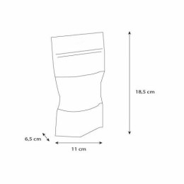 Sachet Doypack kraft brun avec zip et fenêtre 11 + 6,5 x 18,5 cm - par 100