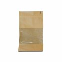 Sachet Doypack kraft brun avec zip et fenêtre 16 + 8 x 27 cm - par 100