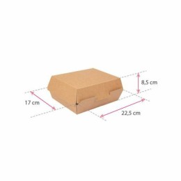 Boîte lunch box kraft brun 22,5 x 8,5 x 17 cm - par 50
