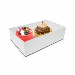 Caissette pâtissière blanche 26 x 15 x 6,5 cm - par 100