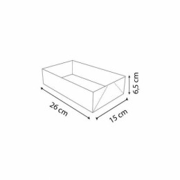 Caissette pâtissière blanche 26 x 15 x 6,5 cm - par 100