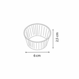 Caissette plissée brune 6 x 2,5 cm (n°1201)  - par 1000