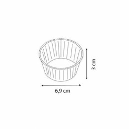 Caissette plissée brune 6,9 x 3 cm (n°1207)  - par 1000