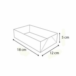 Caissette pâtissière blanche 18 x 12 x 5 cm - par 100