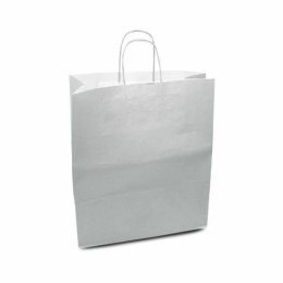 Sac cabas argent à poignées torsadées 35 x 14 x 40 cm - par 50