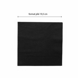 Serviette ouate noire 2 feuilles 39 x 39 cm - par 100