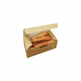 Boîte refermable kraft brun ingraissable 11,5 x 7,2 x 4,3 cm - par 750