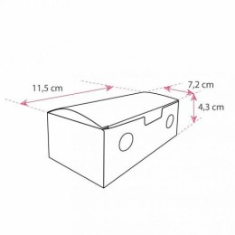 Boîte refermable kraft brun ingraissable 11,5 x 7,2 x 4,3 cm - par 750