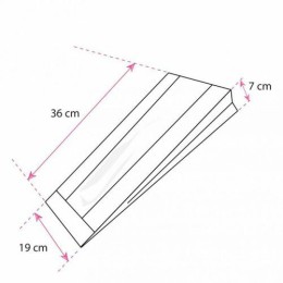 Sac à pain kraft brun avec fenêtre 19 + 7 x 36 cm (2 baguettes)- par 1000