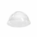 Couvercle dôme sans trou plastique transparent pour shakers smoothie - par 50