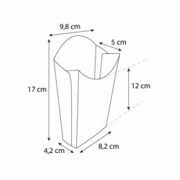 Grand étui à frites kraft brun 500 ml - par 400