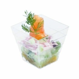 Moyenne verrine pyramide plastique transparente 120 ml - par 50
