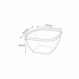 Boîte à salade plastique transparente Crudipack 500 ml - par 720