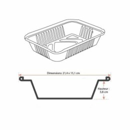 Plat aluminium refermable 930 ml (BO900) - par 100
