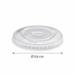 Couvercle plat plastique pour coupe dessert plastique 275 ml - par 50