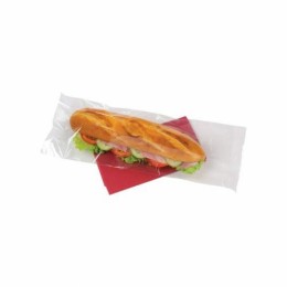 Sac sandwich plastique transparent perforé 10 + 2 + 2 x 34 cm - par 500