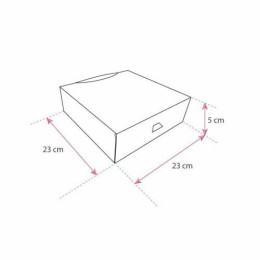 Boîte pâtissière 23 x 23 x 5 cm décor INSPIRATION - par 50