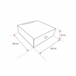 Boîte pâtissière 28 x 28 x 8 cm décor INSPIRATION - par 50