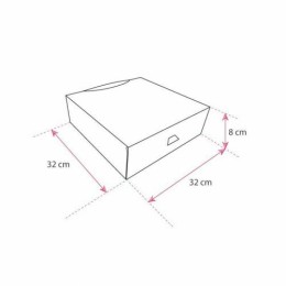 Boîte pâtissière 32 x 32 x 8 cm décor INSPIRATION - par 50