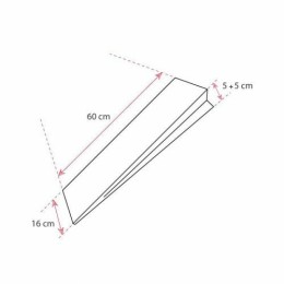 Sac à pain tranché biosourcé rouge 16 x 5 x 60 cm - par 200