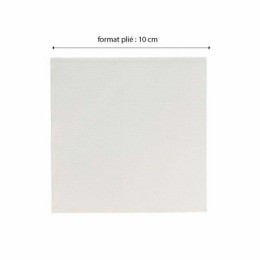 Serviette cocktail double point blanche 20 x 20 cm - par 100