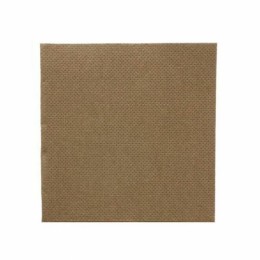 Serviette cocktail double point chocolat 20 x 20 cm - par 100