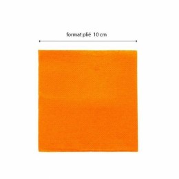 Serviette cocktail double point ouate orange 20 x 20 cm - par 100