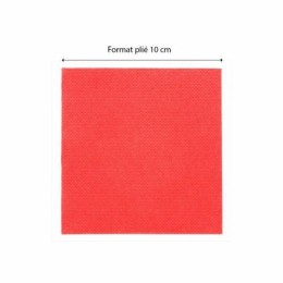 Serviette cocktail double point rouge 20 x 20 cm - par 100