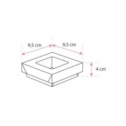 Barquette kraft brun ingraissable avec fenêtre 250 ml - par 25