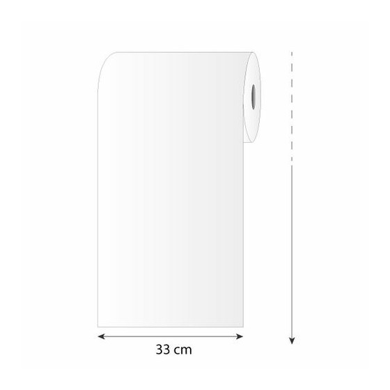 Papier ingraissable blanc 50 g/m² bobine 33 cm x 606 m - par 10 kg